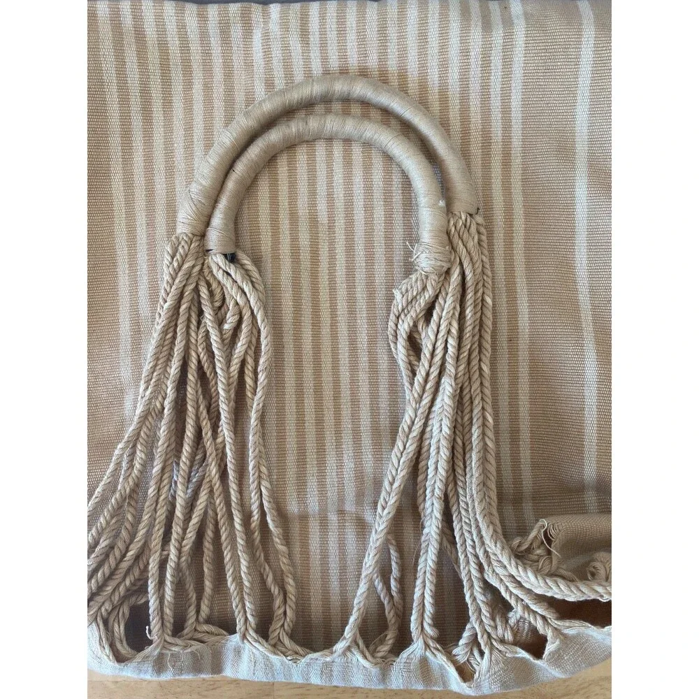 Unbranded Striped Tote Canvas Shoulder Bag